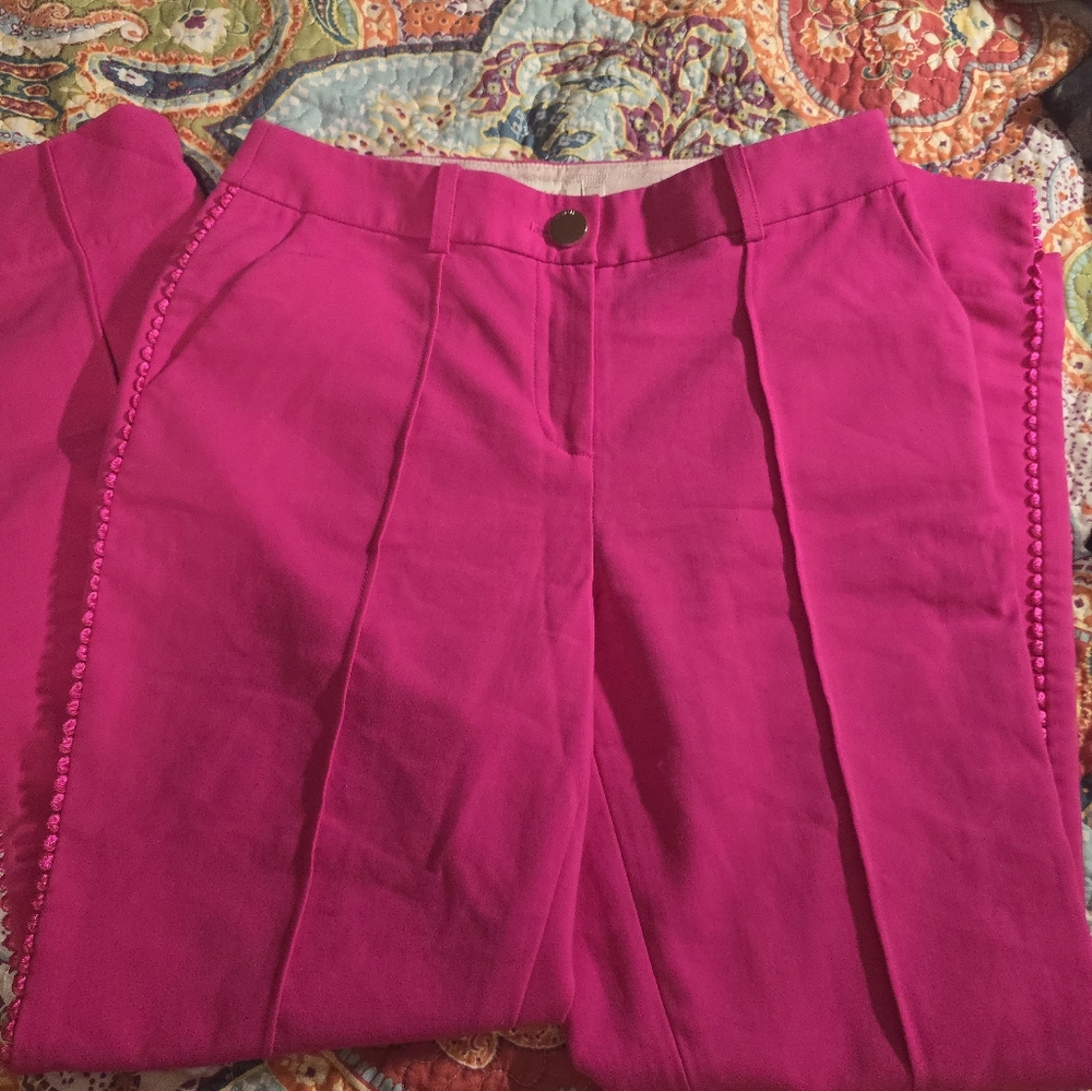 Ted Baker Fuchsia Dress Pants Size 0. I Normally wear a 4 But These Fit Perfect.